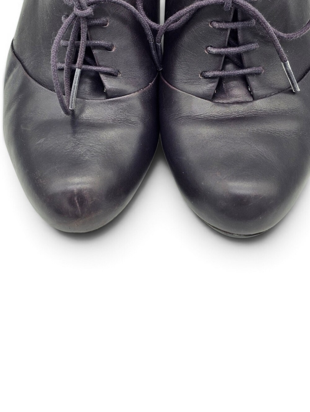 Camper Colosseum Purple Leather Lace Up Block Heel Pumps 39 8.5 US - Picture 6 of 13